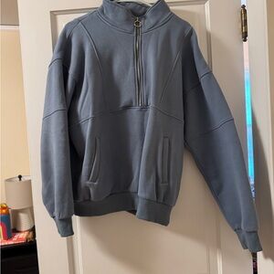 Men's Blue Half-Zip Sweater